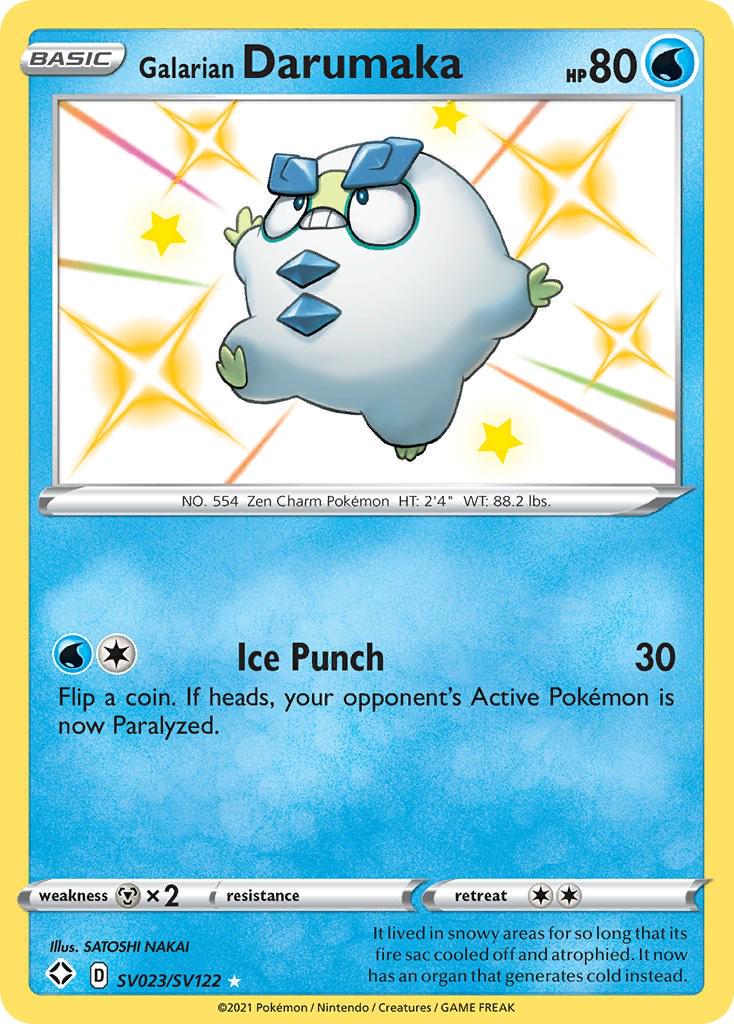 Shining Fates Galarian Darumaka Pokémon card